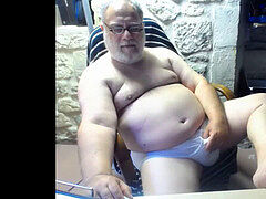 granddad jizm on cam