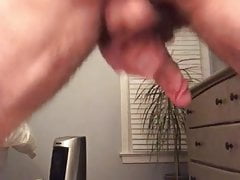 Big dick, swinging balls and ass wank