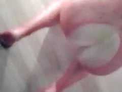 SEXY WIFE VICKY IN SLUTY RED BODYSTOCKING
