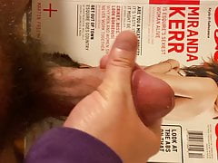 Cumming for Miranda Kerr and licking it up 6