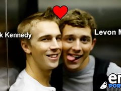 Cute young gay gets his ass ravaged after giving a blowjob