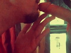 Sensitive guy shoots his load at the GH