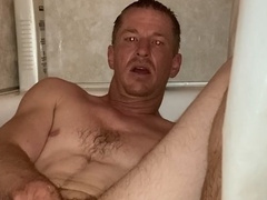Sensual anal exploration in the bathroom