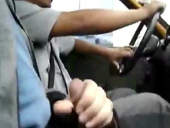 Wank in the Taxi Driver's Side - 5