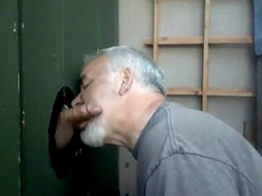 Blowjob and cum eating in Glory Hole 4