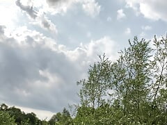 Outdoor pissing in Uniform