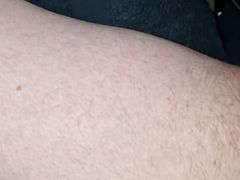 Short look at my ass getting machine penetrated with a dildo while I jerk my tiny cock