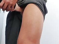 Risky Window Masturbation Leads to a cumshot inside a Fleshlight
