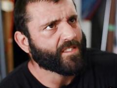 Dominant tattoo BWC hunk barebacks his hairy tattooed BF