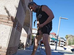 Pissing myself and CAUGHT with cum and dildos