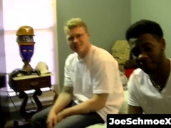 JoeSchmoeXXX.com - Big black cock fellow pulverizing a white fellow in the rump