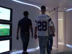 Immense pipe queer threeway and cum shot