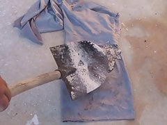 Champagne 1 dress mess with construction sand....