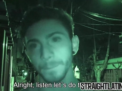 Straight latino takes money for a blowjob and raw fucking