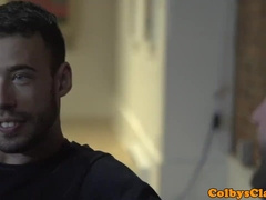 Gay-For-Pay jock licks asshole and humps hottest pal