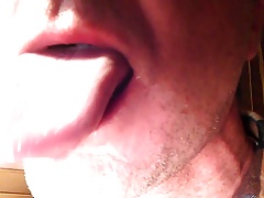 Drooling and licking