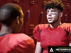HETEROFLEXIBLE - Angry Straight Alpha Adrian Hart Dominates Football Teammate In Locker Room