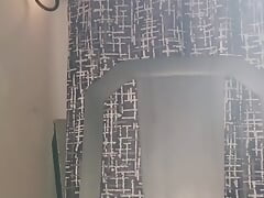 Hunk guy jerks off in a dark room