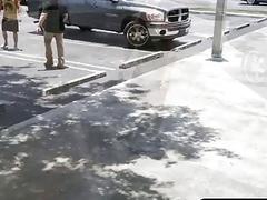 Blonde surfer giving a blowjob and anal fuck for money