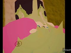 Cute nanachis suck each other off in VrChat