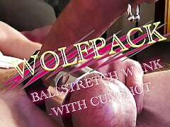 Ballstretcher wank with Cumshot