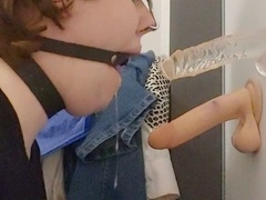 Skilled cocksucker takes on a huge toy - Time to upgrade to a bigger fucktoy!