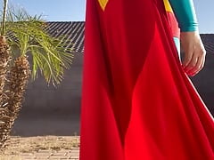 Superman Jerk Off and Cum