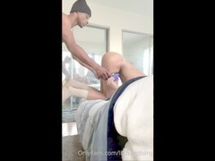 Passionate couple making love on the couch