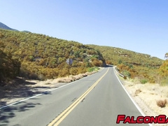 Muscular stud barebacked after having his big cock sucked