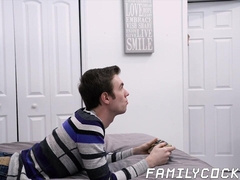 Gamer stepson impaled on big hard dick and hammered raw
