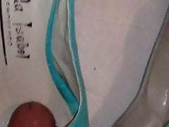 Fucking blue high heels shoejob
