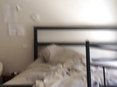 jumping into bed