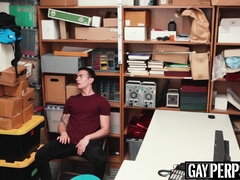 Tattooed perp paying for his crimes with his bare ass