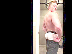spoken jock boy in killer crimson thong