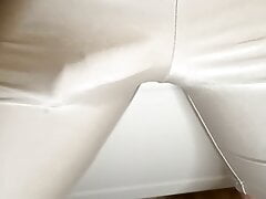 Handsfree cum in white bikershorts