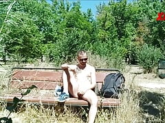 Jerking off in the park part 2