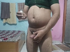 After a bath, I slipped into my wife’s bodice and crop top