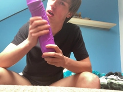 Man and good-sized fake penises