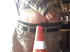 Traffic cone in my ass