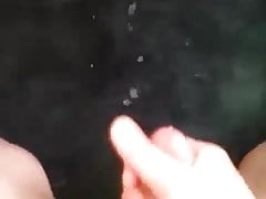 Jacking off with nice cum shot