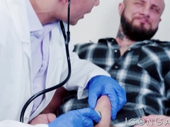 Crush Daddy gets full body check up and blowjob from Ethan Chase