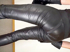 Super skinny super soft super taut leather figure