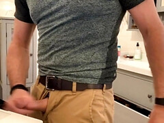 I'm Jerking off Rock Hard Cock and Cumming at Home - Verbal