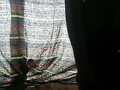 Village boy is putting oil in his cock and is jerking