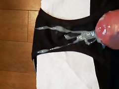 Cumming on Hannah's pussy stained panties