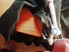 Cum on wife toothbrush and used slip