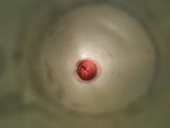Old internal Fleshlight view with cum and sound