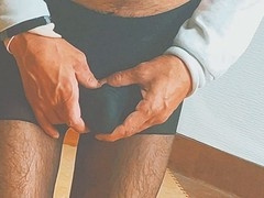 Slim gay femboy enjoys being toyed with by another man