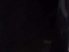 Neighbor Black Satin  Lingerie Outdoor Cum