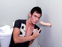 Gay lads share glory hole romance in perfect positions